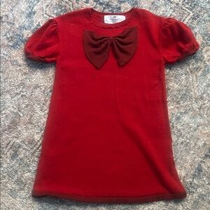 H&M Vibrant Red Dress with Bow Detail